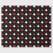 Black Red en White-casino-kaarten Cadeaupapier (Vlak)