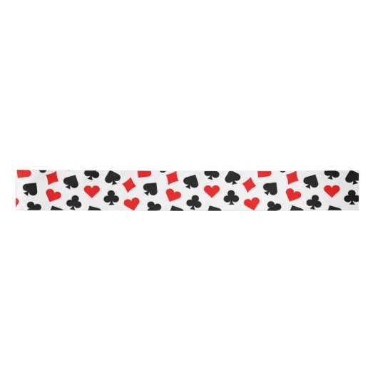 Black Red en White-casino-kaarten Satijnen Lint (Voorkant)