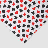 Black Red en White-casino-kaarten Tissuepapier (Detail)