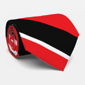 Black Red en White University Stripe Stropdas (Opgerold)