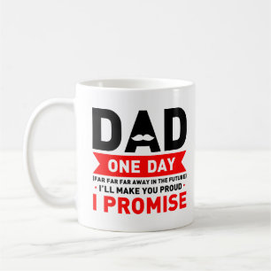 Black Red Funny Dad citeert Vaderdag Gift Ideeën Koffiemok