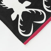 Black Red Gecontroleerd en rendierSilhouettes Fleece Deken (Hoek)