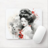 Black Red Geisha Muismat (Met muis)