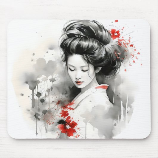 Black Red Geisha Muismat (Voorkant)
