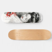 Black Red Geisha Persoonlijk Skateboard (Horizontaal)