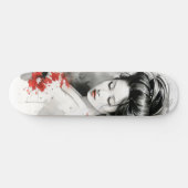 Black Red Geisha Persoonlijk Skateboard (Horizontaal)