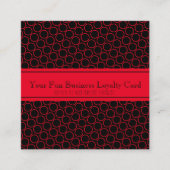 Black Red Generic Business Loyalty Punch Kaart Afsprakenkaartje (Voorkant)