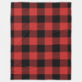 Black Red Gingham Pattern Bufallo Check Fleece Deken (Voorkant)