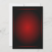 Black & Red Glow Monogram Sci-fi Uitnodiging (Achterkant)