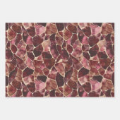 Black Red Gold Feathers Verjaardag Inpakpapier Vel (Voorkant 2)