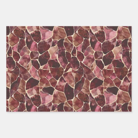 Black Red Gold Feathers Verjaardag Inpakpapier Vel (Voorkant 2)