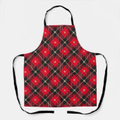 Black Red Gold Lumberjack Pset Patroon Schort (Voorkant)