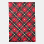 Black Red Gold Lumberjack Pset Patroon Theedoek (Verticaal)