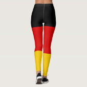 Black Red Gold Stripes Leggings (Achterkant)