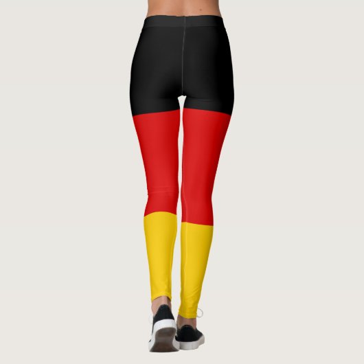 Black Red Gold Stripes Leggings (Achterkant)