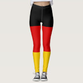 Black Red Gold Stripes Leggings (Voorkant)