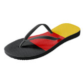 Black Red Gold Stripes Teenslippers (Schuin)