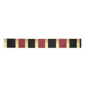 Black Red Golden Stripes Modern Satijnen Lint (Voorkant)