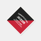 Black Red Graduation Party Napkins Servet (Hoek)