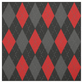 Black Red Gray Argyle Pattern Stof (Swatch)