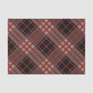 BLACK RED GRAY HALLOWEEN PLAID PATTERN TISSUEPAPIER