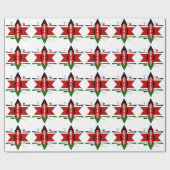 Black Red Green Star Kenya Safari Cadeaupapier (Vlak)