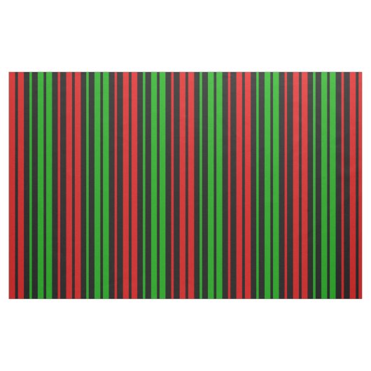 Black Red Green Stripes Pattern   Stof (Fat Quarter)