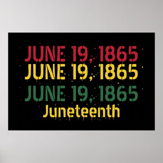 Black Red Green Yellow 19 1865 juni Poster (Voorkant)
