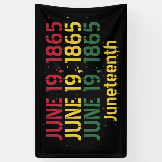 Black Red Green Yellow 19 1865 juni Spandoek (Verticaal)