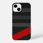 Black, Red, Grey Carbon Fiber Phone Case – Modern  iPhone Hoesje (Achterkant)