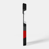 Black, Red, Grey Carbon Fiber Phone Case – Modern  iPhone Hoesje (Linkerkant)