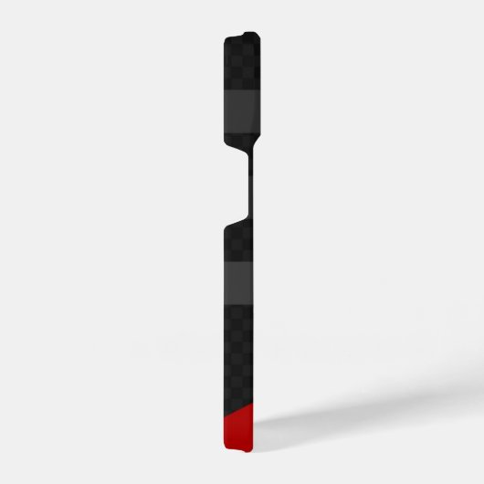 Black, Red, Grey Carbon Fiber Phone Case – Modern  iPhone Hoesje (Rechterkant)