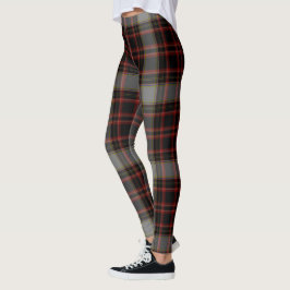Black Red Grey Giant Tartan Pset Leggings