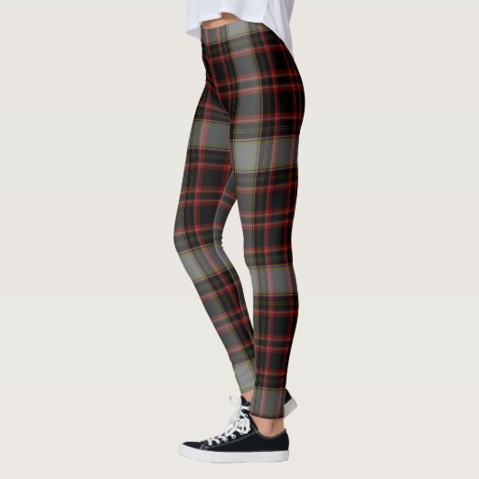 Black Red Grey Giant Tartan Pset Leggings (Links)