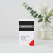 Black Red Grey White Consultant Visitekaartje (Staand voorkant)