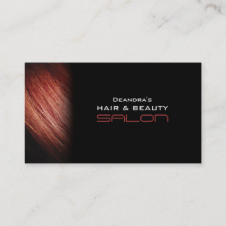 Black Red Hair Salon Appointment Visitekaartje Afsprakenkaartje
