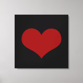 Black Red Heart Love Canvas Afdruk (Voorkant)
