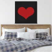 Black Red Heart Love Canvas Afdruk (Insitu (Slaapkamer))