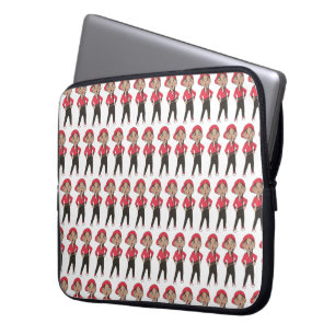 Black Red Hip Hop Dancer Teacher Overweging Laptop Sleeve
