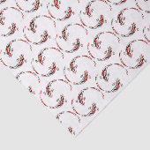 Black & Red Japan Koi Fish Artistic Pattern Tissuepapier (Detail)