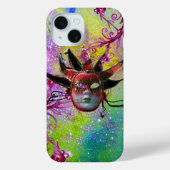 BLACK RED JESTER MASK Masquerade Paars Green Case-Mate iPhone Case (Achterkant)