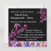 BLACK RED JESTER MASK, Masquerade Party, Black Kaart (Achterkant)