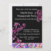 BLACK RED JESTER MASK, Masquerade Party, Black Kaart (Achterkant)