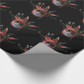 BLACK RED JESTER MASK, Masquerade Party Cadeaupapier (Hoek)