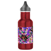 BLACK RED JESTER MASK, Masquerade Party Monogram Waterfles (Links)
