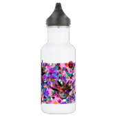 BLACK RED JESTER MASK, Masquerade Party Monogram Waterfles (Rechts)