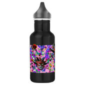 BLACK RED JESTER MASK, Masquerade Party Monogram Waterfles (Links)