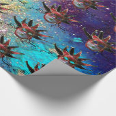 BLACK RED JESTER MASK, Masquerade Party, wit Cadeaupapier (Hoek)