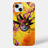 BLACK RED JESTER MASK Masquerade Party Yellow Case-Mate iPhone Case (Achterkant)