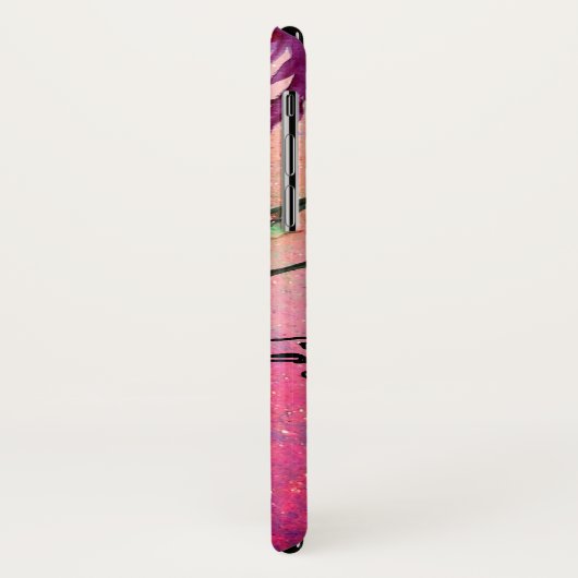 BLACK RED JESTER MASK Masquerade Pink Monogram Case-Mate iPhone Case (Achterkant/links)